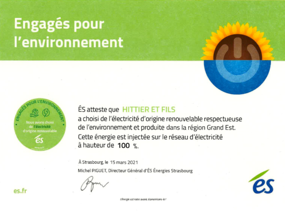 Nouveau certificat pour Hittier